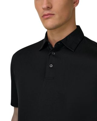 Cotton, Polyester, and Silk Blend Polo Shirt