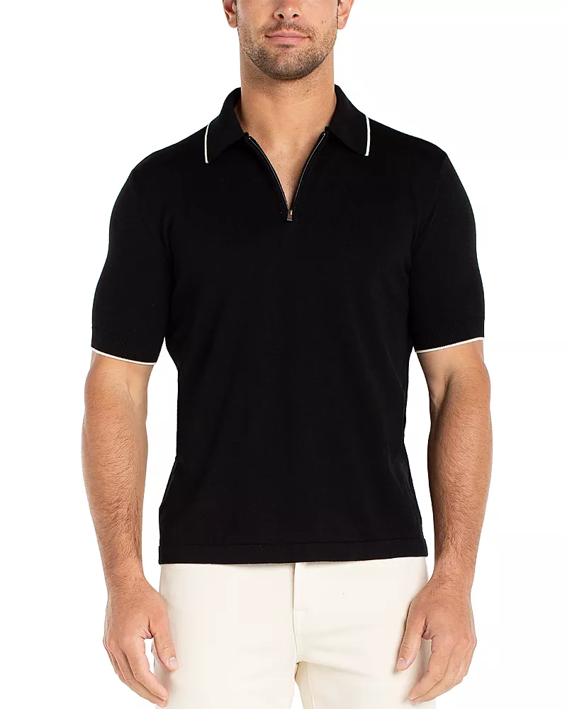 Liverpool Los Angeles Short Sleeve Zipper Sweater Polo
