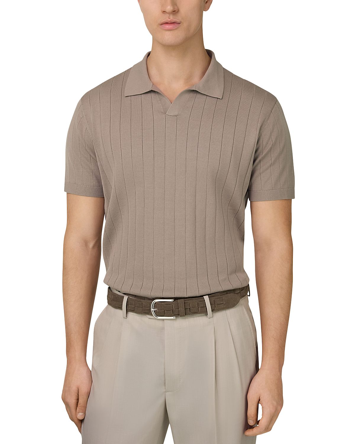 Boggi Milano Relaxed Fit Cotton Silk Polo Shirt