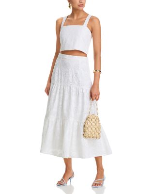 Svea Eyelet Flared Skirt