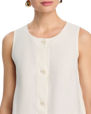 Foster Sleeveless A Line Linen Top