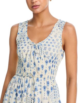blue and white striped dress with flowers Zapaka Women Bridesmaid Dress Blue Floral Print Spaghetti Straps Wedding Party Dress, Blue / US16 main image 1