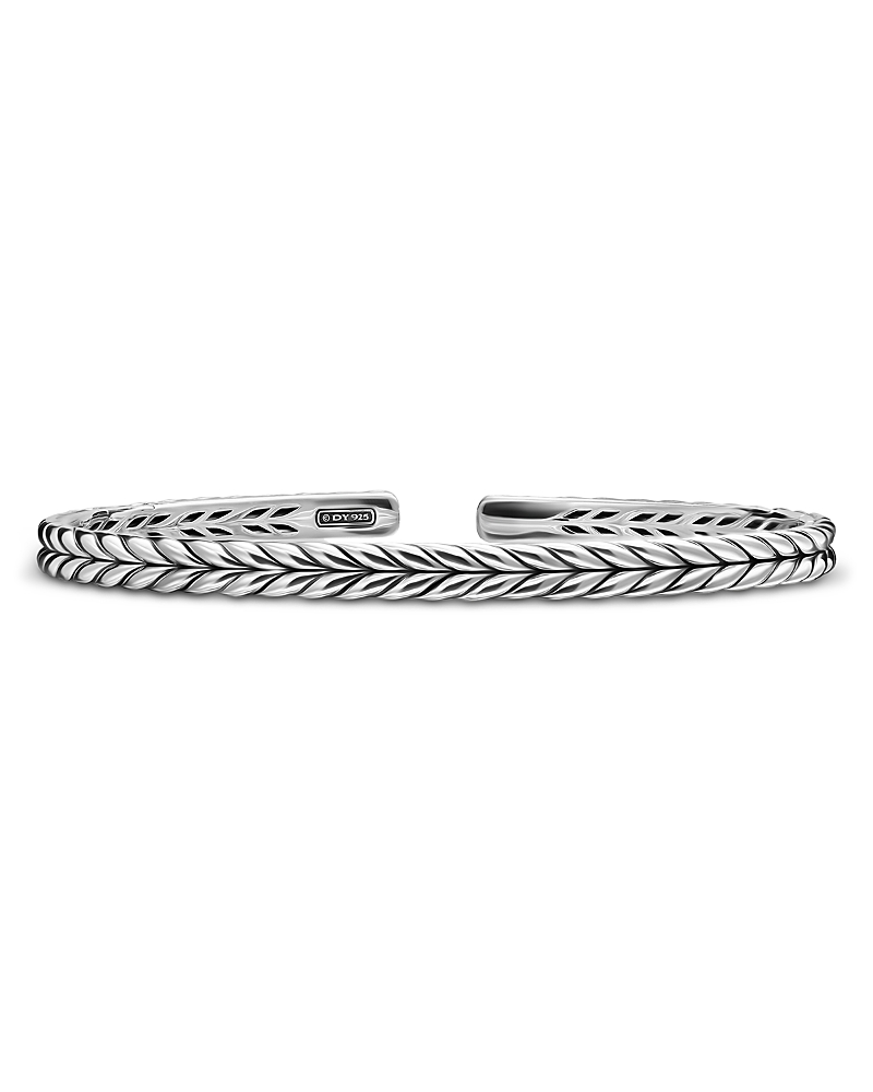 Men's Chevron Flex Bracelet in Sterling Silver, 5.2mm