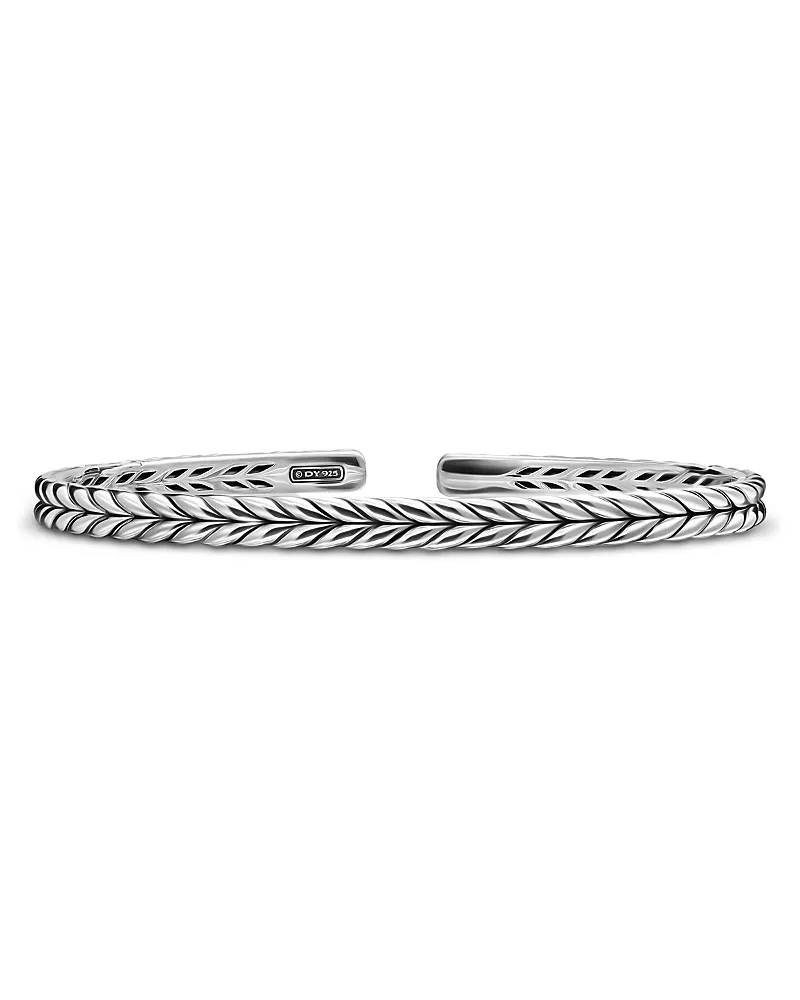 Men's Chevron Flex Bracelet in Sterling Silver, 5.2mm