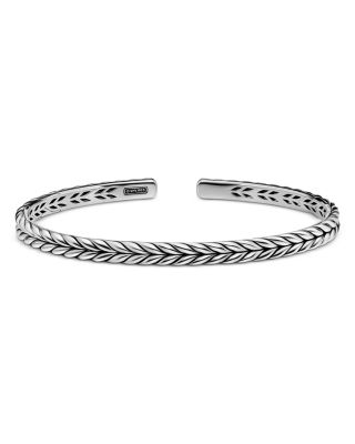 Men's Chevron Flex Bracelet in Sterling Silver, 5.2mm