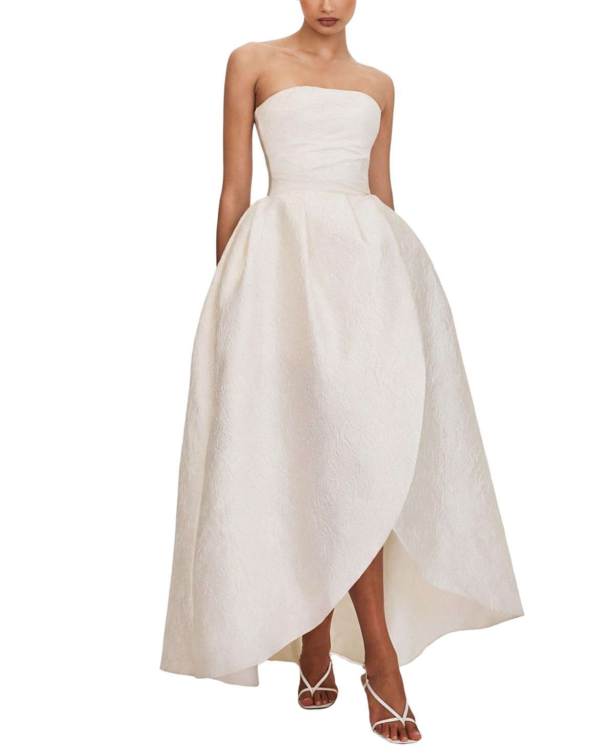 Miss Circle Tomika Jacquard Dipped Hem Wedding Gown