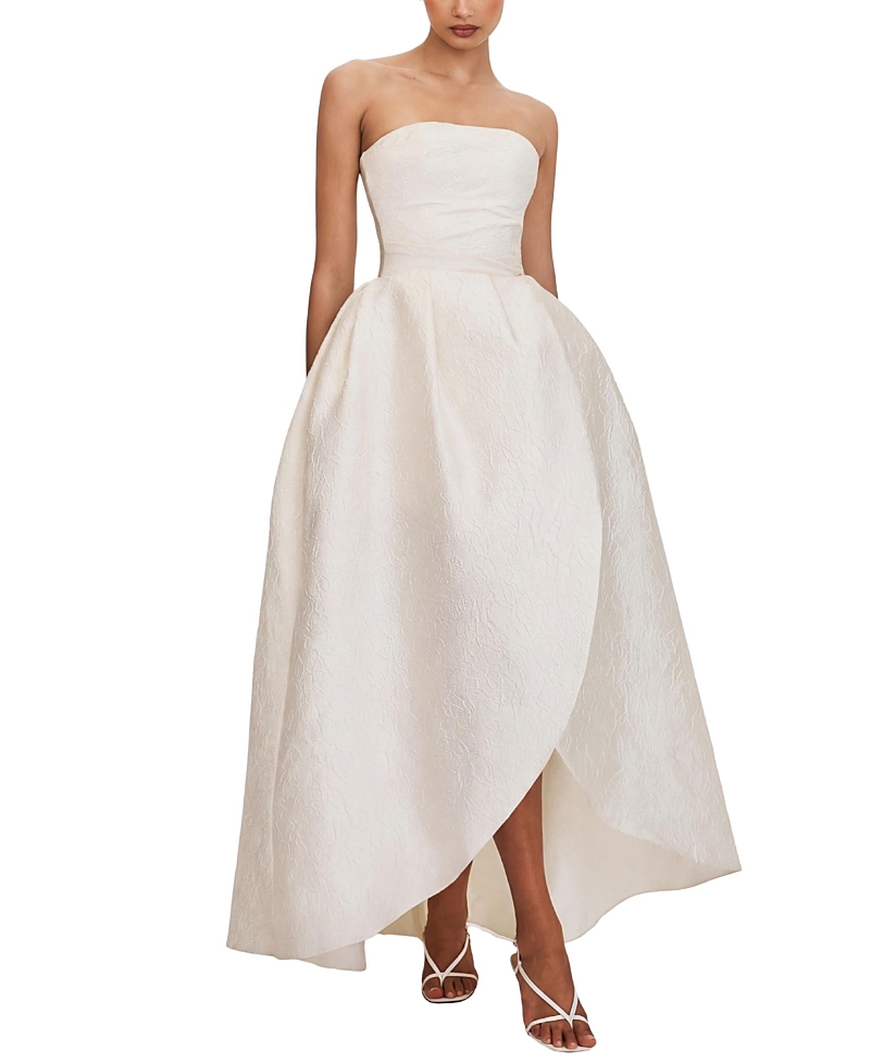 Miss Circle Tomika Jacquard Dipped Hem Wedding Gown
