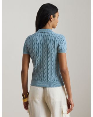 Cable Knit Polo Sweater