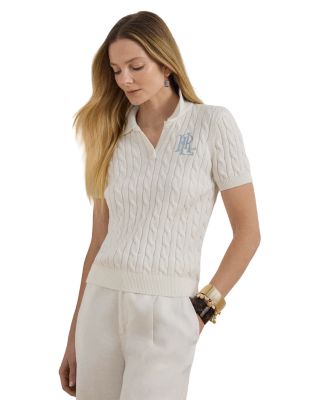 Cable Knit Polo Sweater