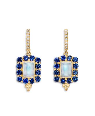 18K Yellow Gold Color Theory Multi-Gemstone & Diamond Drop Earrings
