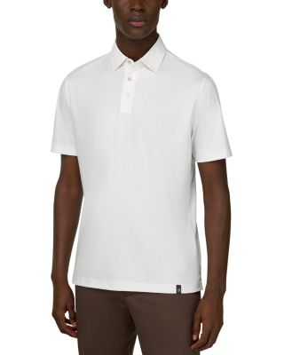 Cotton, Polyester, and Silk Blend Polo Shirt