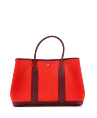 36 Garden Party Tote Toile and Leather