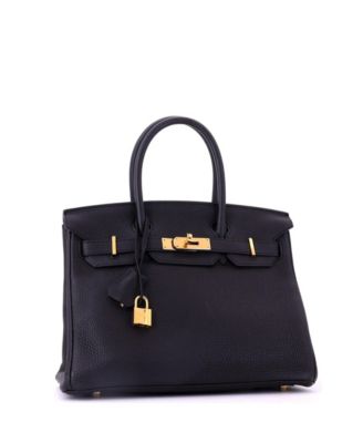 Birkin 30 Handbag Black Togo with Gold Hardware