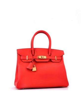 Birkin 30 Handbag Red Epsom with Gold Hardware