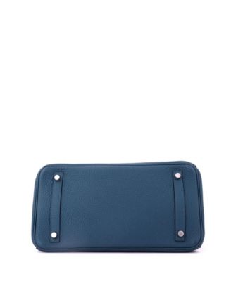 Birkin 30 Handbag Blue Togo with Palladium Hardware
