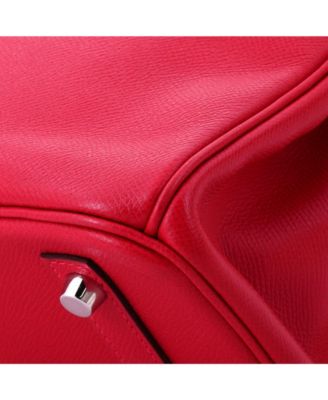 Birkin 30 Handbag Red Epsom with Palladium Hardware