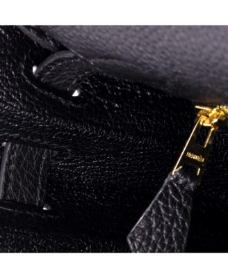 Kelly 25 Handbag Black Togo with Gold Hardware