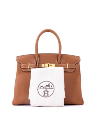 Birkin 30 Handbag Brown Togo with Gold Hardware