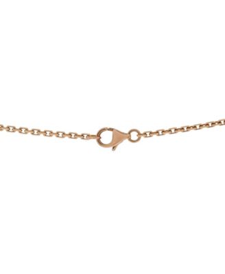  Love Interlocking Necklace 18K Rose Gold with Diamonds, 17.25"