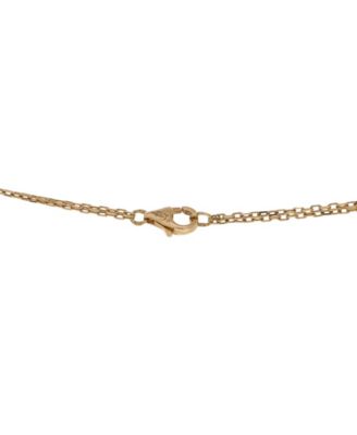  2 Diamonds Love Pendant Necklace 18K Gold and Diamonds, 16"