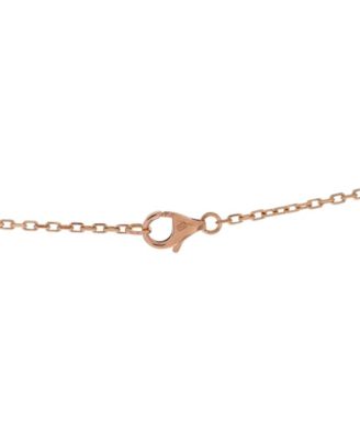  Love Interlocking Pave Necklace 18K Rose Gold and Diamonds, 16.25"