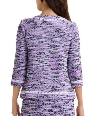 Wrinkle Resistant Eyelash Knit Jacket