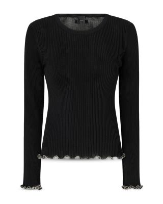 Nebbia Maglia Crepe Mosso Top