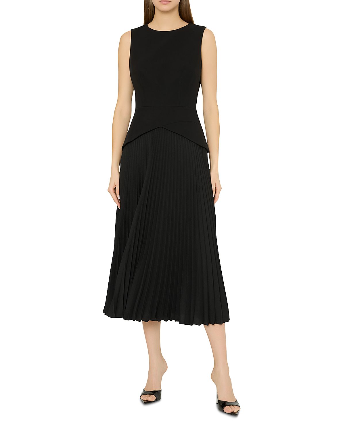 Milly Haddy Pleated Midi Dress