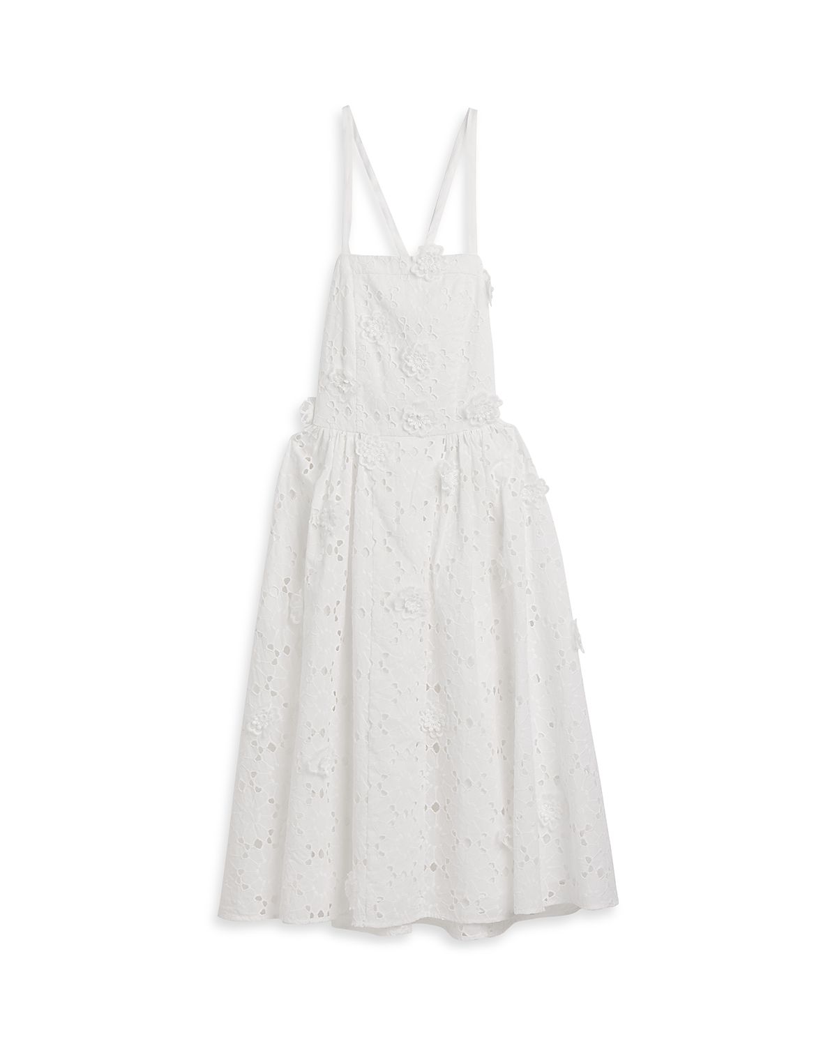 Bardot Girls' Estie Broderie Midi Dress - Little Kid, Big Kid