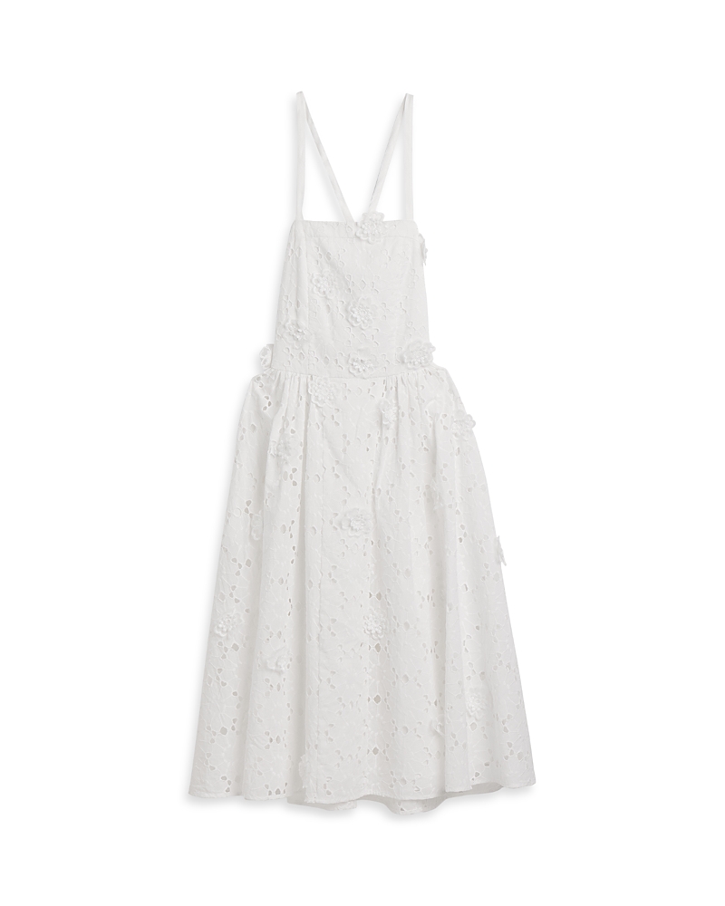 Bardot Girls' Estie Broderie Midi Dress - Little Kid, Big Kid