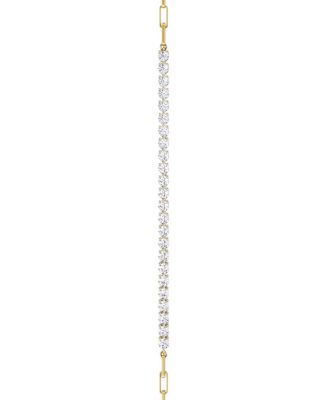  Paperclip Tennis Bracelet, Medium in 14K Gold, 2.4ctw Round Brilliant Lab Grown Diamonds