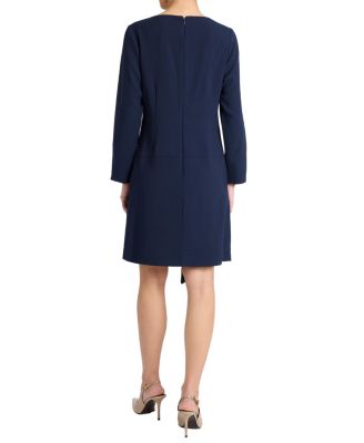  Essie Shift Dress with Grommet Detail in Soft Crepe