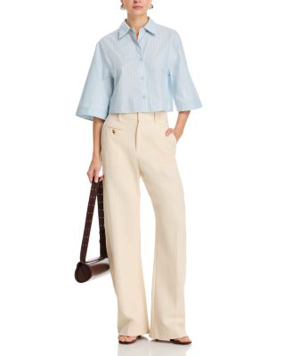 Cropped Wide Sleeve Shirt