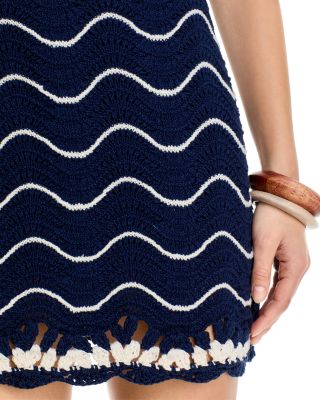 Orel Wave Crochet Mini Dress