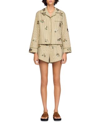 Nilla Embroidered Striped Shirt