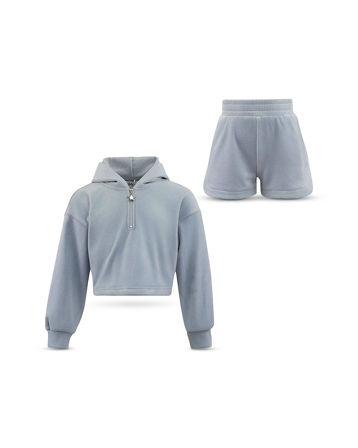 Lola + The Boys Girls' Pastel Velour Hoodie & Shorts Set - Little Kid, Big Kid