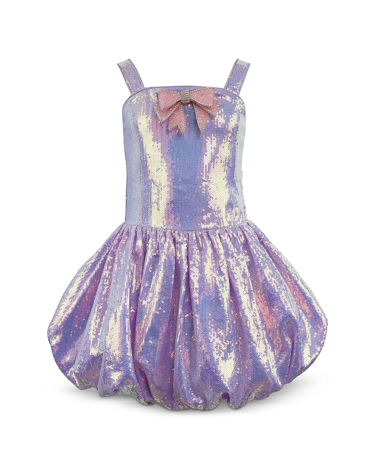 Lola + The Boys Girls' Haze Bow Bubble Dress - Little Kid, Big Kid