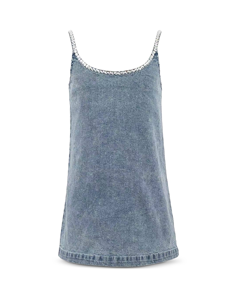 Lola + The Boys Girls' Gems Bow Denim Dress - Little Kid, Big Kid