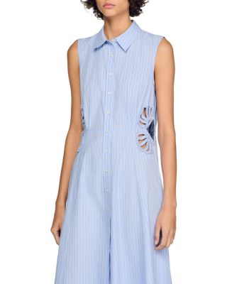 Striped Cotton Maxi Dress