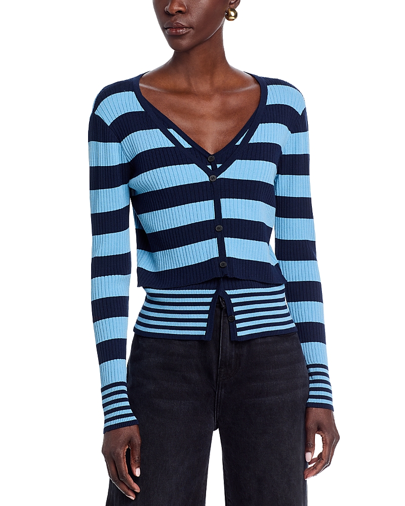 Area Stars Stripe Long Sleeve Knit Top