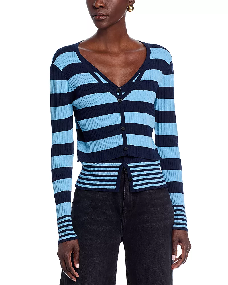 Area Stars Stripe Long Sleeve Knit Top