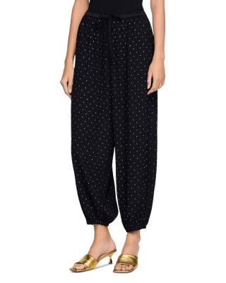 Joao Rhinestone Wide Leg Trousers