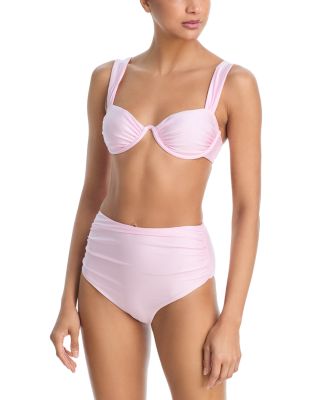Teya High Waist Ruched Bikini Bottom