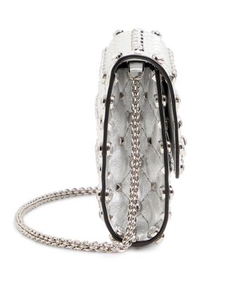 Rockstud Spike Chain Quilted Leather Crossbody Bag