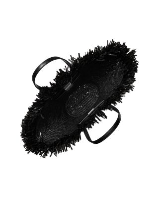 Isa Small Fan Crochet Straw Tote 