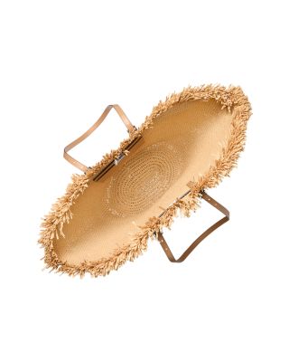 Isa Large Crochet Straw Fan Tote Bag