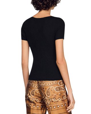 Nacre Openwork Neck Sweater