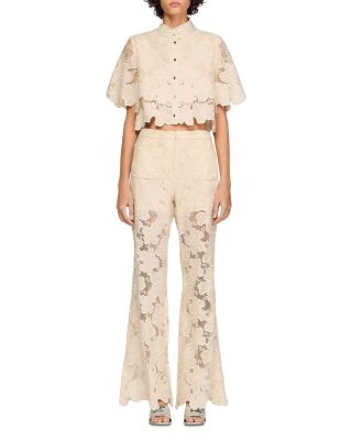 Amani Guipure Lace Trousers