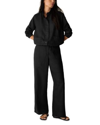 Stand Collar Linen Jacket