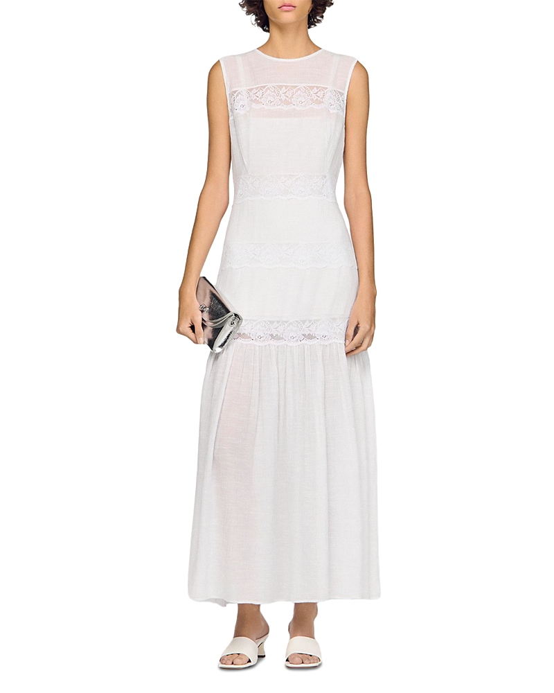 Sandro Crepon Maxi Dress